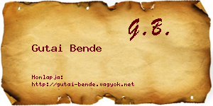Gutai Bende névjegykártya